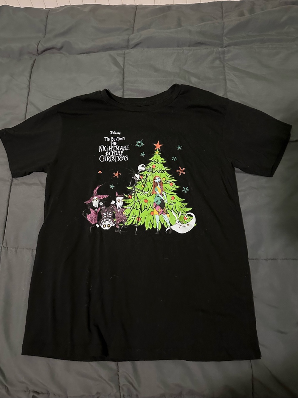 Disney Black Kids Tee The Nightmare Before Christmas Tree Graphic